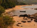 The reason Om Beach is called Om Beach: its shaped like the Om character!